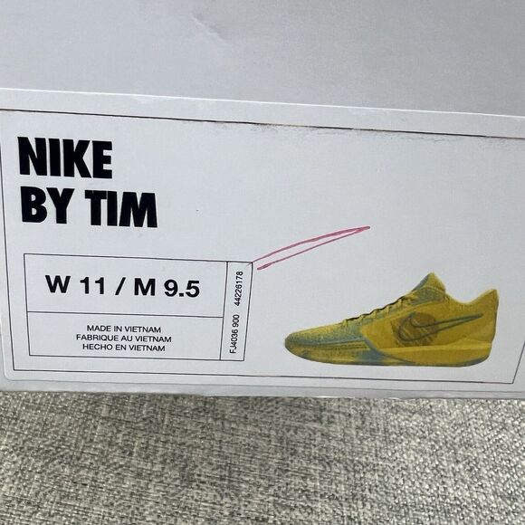 Nike Sabrina 1 By You Yellow Teal New Sneakers FJ4036-900 Mens 9.5 / WMNS 11 - Picture 11 of 11